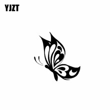 YJZT 15CM*15.8CM Dazzling Butterfly Beautiful Vinyl Decal Car Sticker Black/Silver C19-0500 2024 - buy cheap
