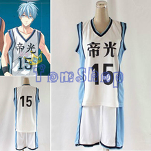 KUROKO'S-Camiseta de baloncesto de la escuela Kuroko no basike, disfraz de Cosplay de Anime, Teiko #15, Kuroko, Tetsuya 2024 - compra barato