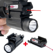 Красный точечный лазерный прицел тактический светодиодный фонарик 2 в 1 комбинированные Охотничьи Аксессуары Для Пистолетов Glock 17,19,20,21,22,23,30,31,32 2024 - купить недорого
