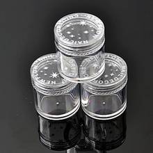 10 Pcs/lot Round Bottle Transparent Portable Plastic Cosmetic Empty Jar Pot Box Makeup Nail Art Cosmetic Bead Storage Container 2024 - buy cheap