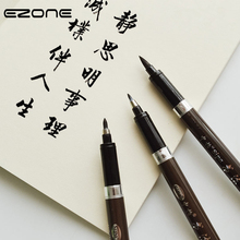 EZONE 3PCS Different Size Chinese Calligraphy Writing Pens Nylon Hair Brush Pen For Signature Pen Drawing Art Student Stationery 2024 - buy cheap