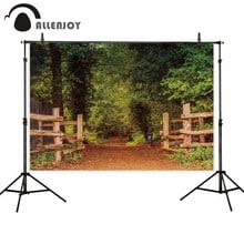 Allenjoy Профессиональный фон для фотосъемки таинственный зеленый лес вход дорожка забор почтовый ящик Фотофон 2024 - купить недорого