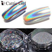 1box 1g Super Flashing Holographic Laser Nail Powder for UV Gel Polish Powder Nail Glitter Dust Nail Art Chrome Pigment 2024 - buy cheap