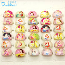 2016 New Arrival 50pcs Free Shipping Lovely Mix Resin Cartoon Girls Princess Children Rings Wholesale Jewelry Lots 2024 - buy cheap