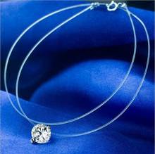 Ожерелье из прозрачной лески, Женская цепочка до ключиц, невидимое циркониевое ожерелье в виде русалки, слезы рыб, женское ювелирное изделие 2024 - купить недорого