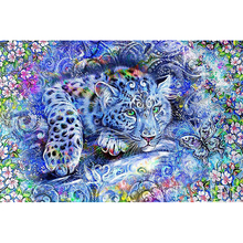 5d diy diamante bordado decoração de casa animal colorido tigre pintura de diamante ponto de cruz strass 2024 - compre barato