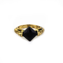 Модные бронзовые экшн-фигурки, кольца, черные кольца, мужское кольцо на палец с камнем для рождественского подарка 2024 - купить недорого