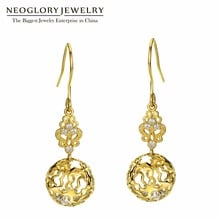 Neoglory Chandelier Golden Hollow Retro Earrings Ball Dangle Earrings Drop Earrings for Women 2020 New Brand Gift 2024 - buy cheap