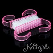 Top Nail 2 Pcs/Lot Pink Cleaning Nail Brush Tools File Nail Art Care Manicure Pedicure Soft Remove Dust Small Angle Clean 2024 - buy cheap