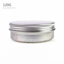 120G x 50 Aluminum  Jar,screw cap Empty cosmetic container cream jar sample makeup tin 120ml lip balm metal pot Nail art cans 2024 - buy cheap