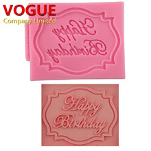 Happy Birthday shaped silicone mold chocolate fondant cake decoration Tools N3075 2024 - buy cheap