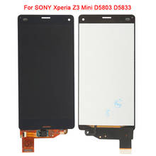 100% протестированный для Sony Xperia Z3 компактный ЖК-дисплей с сенсорным экраном и дигитайзером в сборе для Sony Z3 mini D5803 D5833 LCD 2024 - купить недорого