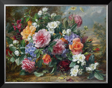 Colored rose peony Flower painting Art Needlework 14CT Canvas Unprinted Handmade Embroidery Cross Stitch Kits DIY Home Decor 2024 - buy cheap