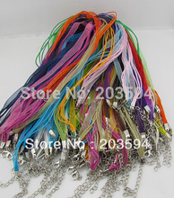 Wholesale 100pcs Mix color silk organza ribbon voile necklace cord waxed necklace cord 2024 - buy cheap