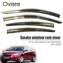 OVERE NEW 1Set Smoke Window Rain Visor For Chevrolet Cruze Hatchback 2013 2014 2015 2016 2017 2018 Vent Sun Guard Accessories 2024 - buy cheap