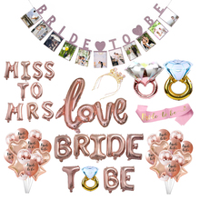 Chicinlife Bride To Be Theme Balloon Crown Sash Bachelorette Party Decoration Miss To Mrs Balloon Wedding Bridal Shower Supplies 2024 - buy cheap