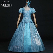 Top Quality New Arrival Ariel Princess Cosplay Costume Blue Dress For Halloween Costumes Custom-Made 2024 - buy cheap