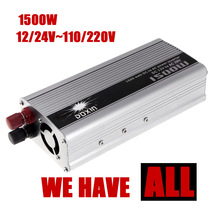 Car Power Inverter converter USB Charger 1500W DC 12 24V to AC 110 220V Portable Voltage Transformer modified sine wave 2024 - buy cheap