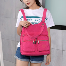 Jinqiaoer Colour Female Bag Waterproof Nylon Bag Lightsome Large Capacity Backpack Concise Atmosphere Backpacks Shopping Bag 2024 - buy cheap