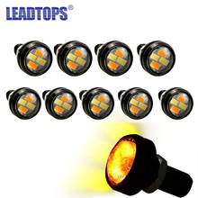LEADTOPS 10pcs 23mm Car styling LED DRL Eagle Eye Daytime Runing Lights Warning Fog Lights With Turning Signal Light 12V AUTO DJ 2024 - buy cheap