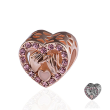 HPXmas-cabujones para hacer joyas, accesorios para pulsera con forma de corazón, manualidades, venta al por mayor, 5 unids/lote 2024 - compra barato
