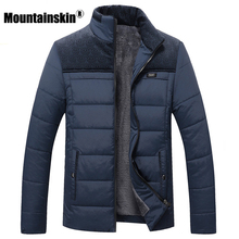 Mountainskin-abrigos gruesos de invierno para hombre, chaquetas informales de lana, Parkas, prendas de vestir exteriores sólidas, ropa de marca, SA348, 4XL 2024 - compra barato