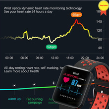 Relógios de freqüência cardíaca pressão arterial inteligente rastreador de fitness IP67 inteligente pulseira de relógio à prova d' água para Android IOS iphone 7 PK Z66 Q9 2024 - compre barato