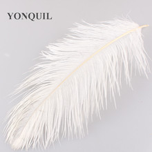 Penas de avestruz para decoração de casamento, acessórios para cabelo artesanal, 13 cores 14 "-16"/35-40cm 2024 - compre barato