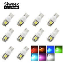 10Pcs T10 Car Interior Lights W5W 194 168 Wedge Dome Reading License Plate Lamps 5 SMD 5050 LED White 12V Auto Side Marker Bulbs 2024 - buy cheap
