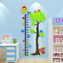 Cartoon child baby height wall sticker Decorative children's room kindergarten 3D self-adhesive acrylic wall stickers 2024 - buy cheap