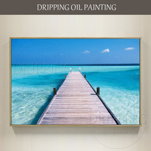 Pintura a óleo de alta qualidade moderna para sala de estar, pintura a óleo de paisagem, tela grande, pintada à mão 2024 - compre barato
