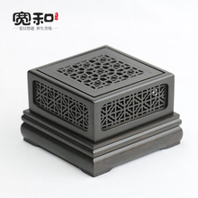 Wooden incense burners aromatherapy furnace wood purple sandalwood incense coil box of grilles cut classical ornaments 2024 - buy cheap