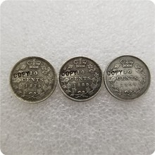 1875,1889, 1893 Канада 10 цент, копия монеты 2024 - купить недорого
