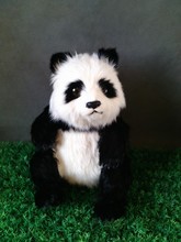 large 27x23x32cm simulation panda fur model ornament photography prop home decoration gift h1399 2024 - buy cheap