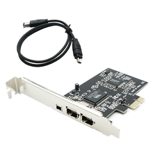 Новый PCIe с 6 контактами PCI-E, карта FIREWIRE 400 IEEE 1394 с помощью чипсета WIN7, MAC OS, pci-e до 1394 a b с кабелем 2024 - купить недорого