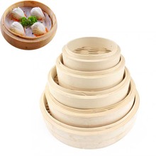 Bamboo Steamer Steamer Basket Steaming Rack One Layer Food Rounded Dumpling Bread Chinese Food Cookware Kitchenware Tools 1pcs 2024 - buy cheap