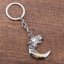 J store chaveiro de símbolo do dragão dourado, anel de chaveiro de liga de zinco, porte clef 2024 - compre barato