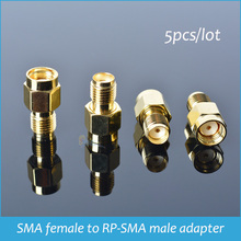 SMA Female to RP-SMA Male Adapter SMA Connector Connector Gold Jack Straight SMA RF Plug 5pcs/lot 2024 - buy cheap