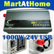 Free Shipping 500/800/1000/1200 watts 24V DC to 220V AC Power Inverter w/ 5V USB Port Modified-sine Wave #10185 @CF 2024 - buy cheap