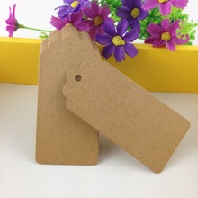 Wholesale Creative Kraft Tags 9.5x4.5cm PriceTags Garment Tags Blank Paper Cards DIY Gift Tags 200PCS/Lot Accept Custom Logo 2024 - buy cheap