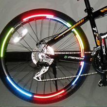 Reflector fluorescente para bicicleta de montaña, pegatina para llanta de rueda de ciclismo, pegatinas reflectantes, accesorios, BRS2006 2024 - compra barato