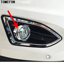 TOMEFON ABS Chrome For Ford Edge 2015 Auto Front Bottom Inside Fog Light Lamp Cover Trim Head Round Foglight Frame Car Styling 2024 - buy cheap