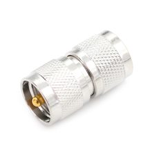 UHF PL259 hombre UHF PL-259 macho Adaptador Coaxial RF conector doble largo recto conector adaptador Coaxial de RF 1 Uds 2024 - compra barato