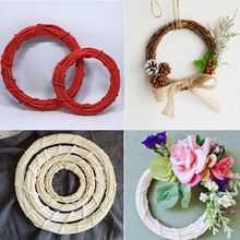 10/15/20/25/30cm Multi Color  Rattan Ring Artificial Flowers Garland Dried Flower Frame DIY Wreath Material Xmas Wedding Decor 2024 - buy cheap