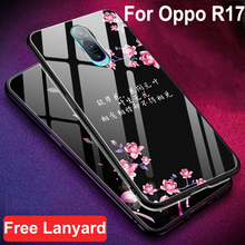 Capa de celular com película de vidro temperado para oppo rígida, capa de silicone macio com moldura de 6.4 "para oppo r 17, capa oppo restante 2024 - compre barato