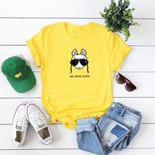 S-5XL Casual Women Print T-shirt 100% cotton cute lamb plus size t shirts sheep pattern Tees Harajuku Korean Cartoon Basic Tops 2024 - buy cheap