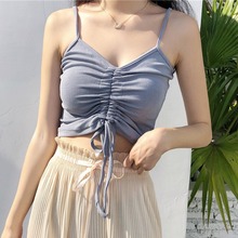 Women Deep V Neck Camis Sexy Sleeveless Knitted Female Top Summer Tank Tops 2024 - buy cheap