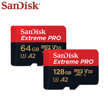 SanDisk-tarjeta de memoria Extreme PRO SDQXP V30, 128GB, MB/s hasta 170, Micro SD, U3, A2, 64GB, tarjeta Flash, uhs-i, tarjeta de memoria TF 2024 - compra barato