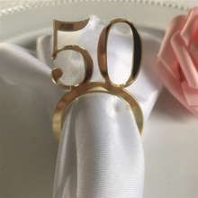 Anéis de guardanapos de aniversário personalizados, anéis de guardanapos de madeira de aniversário personalizados, anéis de guardanapos de casamento 2024 - compre barato