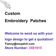 Custom Embroidery Patches Iron On Or Hook And Loop On Backing With Merrow Border Email Us First 2024 - buy cheap